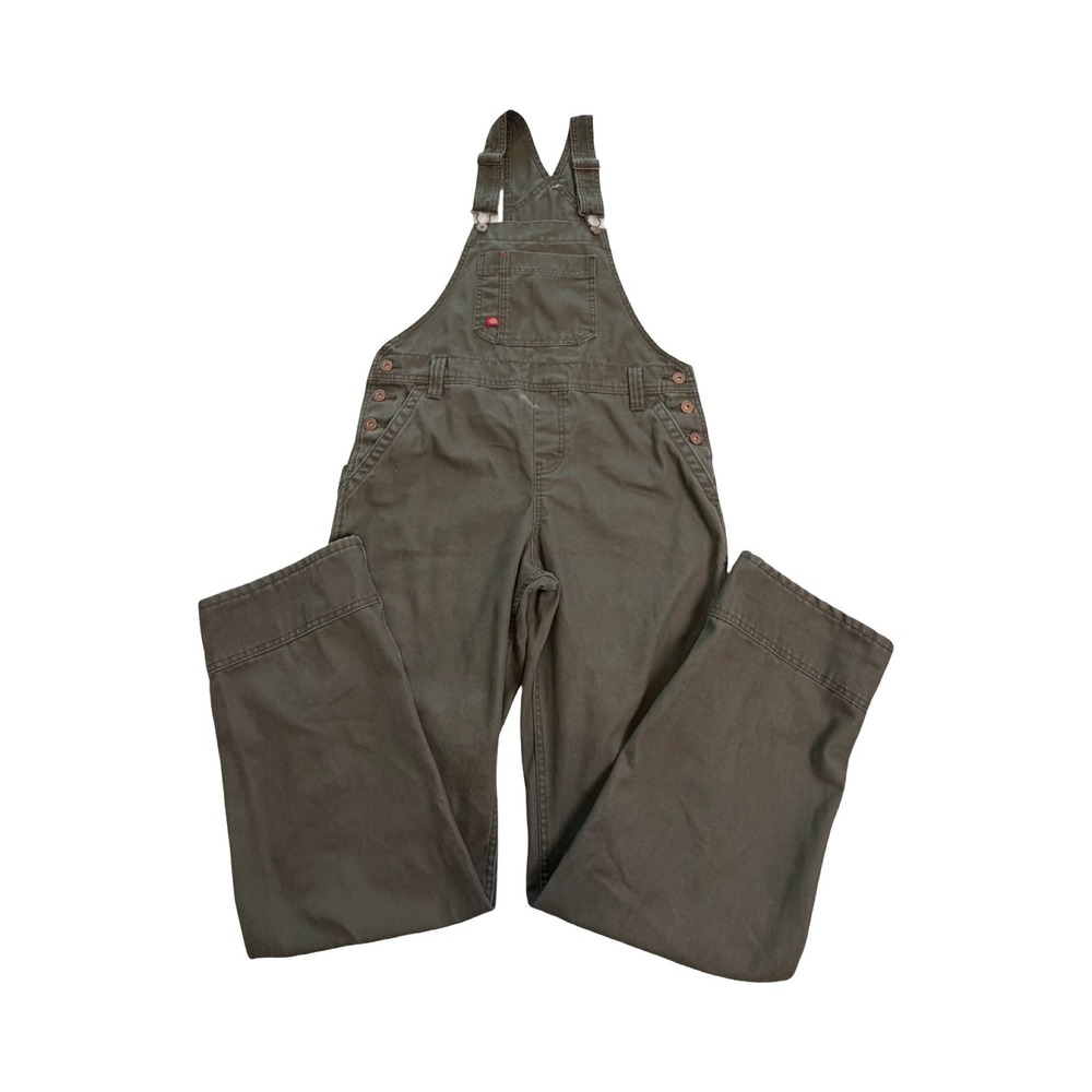 Dickies Overalls Women S 32x30 Olive Green Wide Leg Canvas Workwear